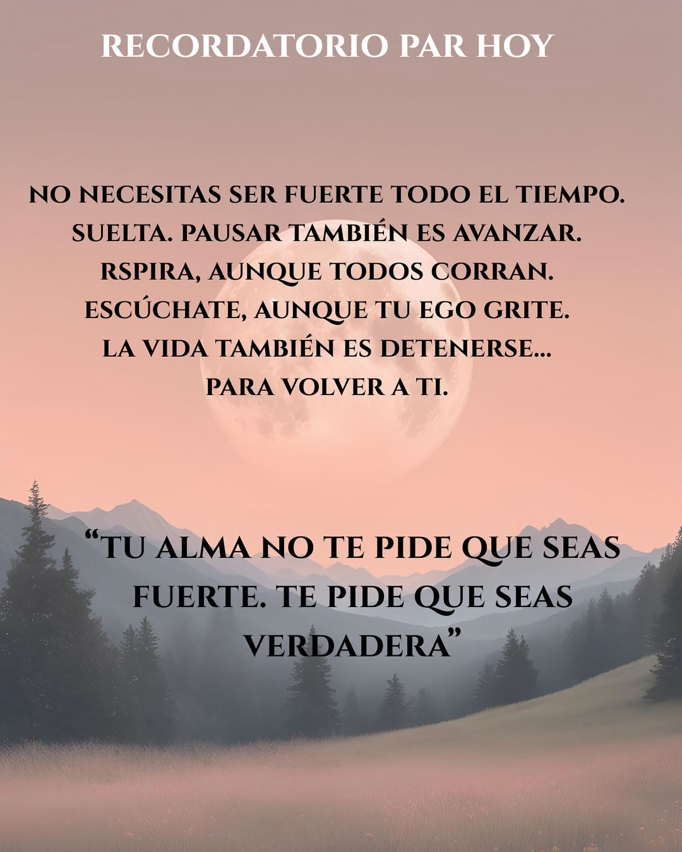 Recordatorio para el alma:No viniste a cargar con todo.No necesitas ser fuerte siempre.A veces, rendirse por un momento…es el acto más valiente.Respira.Pausa.Vuelve a ti.  Hoy es un buen día para soltar el peso#AlquimiaDelAlma #RecordatorioDelDía #SanarElAlma #VibrarAlto #PsicologíaHolística #PausaSagrada #MujerConsciente #EnergíaFemenina #MarianaAlquimiaDelAlma #healing #joy #soltarparasanar